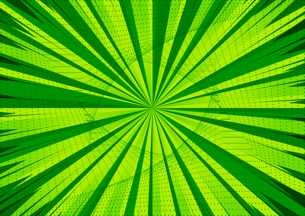 Abstract Comic Green Background for Style Pop